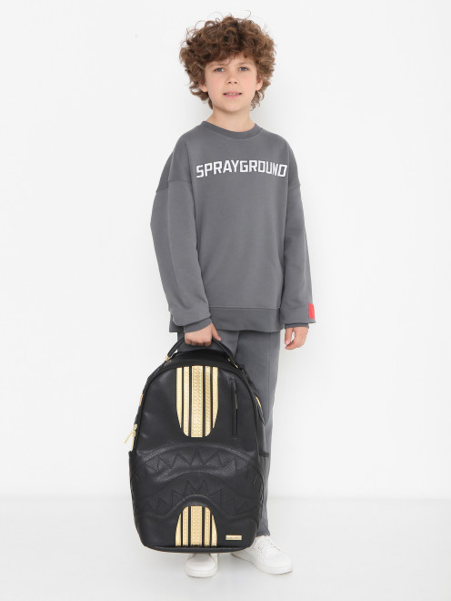 Комбинированный рюкзак с узором Sprayground - МодельОбщийВид