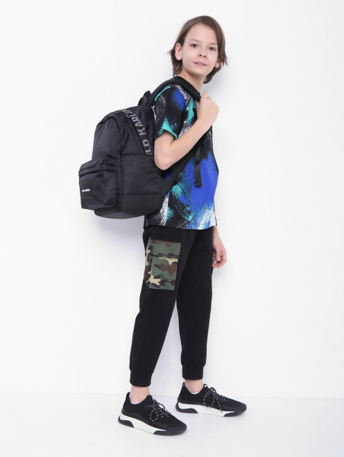Рюкзак из текстиля с логотипом Karl Lagerfeld - МодельОбщийВид