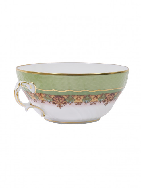 Чаша суповая с узором и золотой каймой Ginori 1735 - Обтравка1