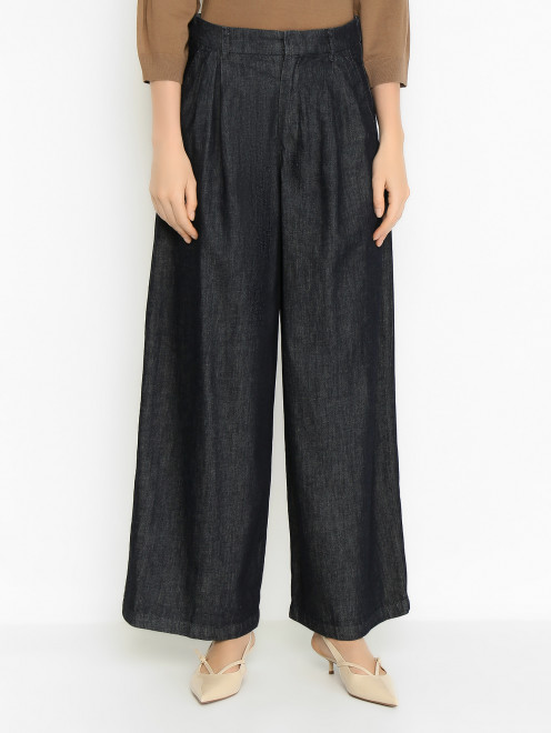 Широкие брюки из денима Max Mara - МодельВерхНиз