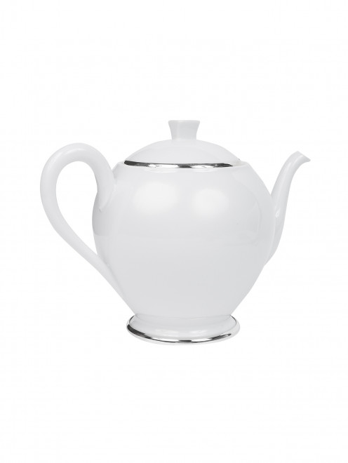 Чайник из фарфора с ободком из серебра из коллекции Cercle d'orfevre Puiforcat - Обтравка1