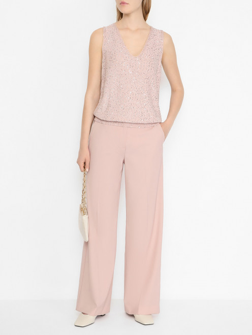 Трикотажный топ с пайетками Weekend Max Mara - МодельОбщийВид