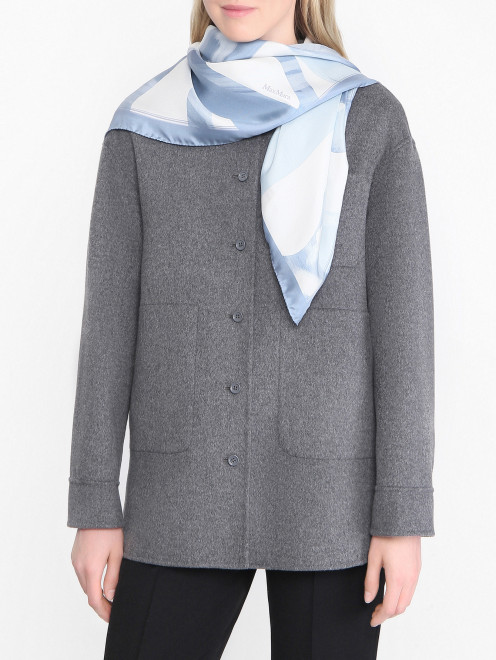 Платок из шелка с узором Max Mara - МодельОбщийВид