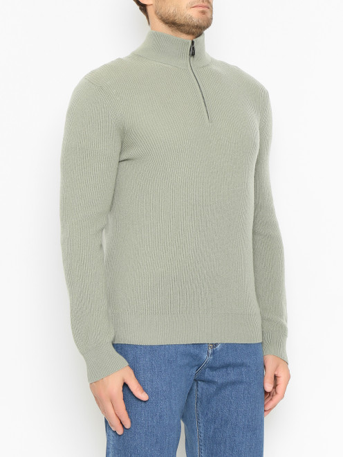 Свитер из кашемира на молнии Piacenza Cashmere 1733 - МодельВерхНиз