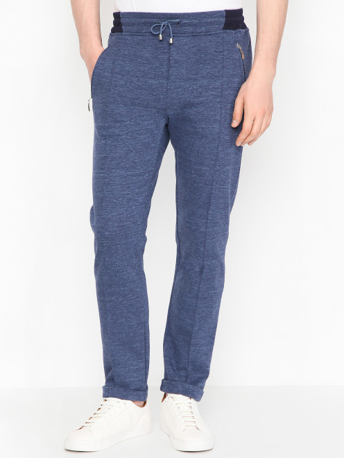Брюки на резинке из хлопка Doriani Cashmere - МодельВерхНиз