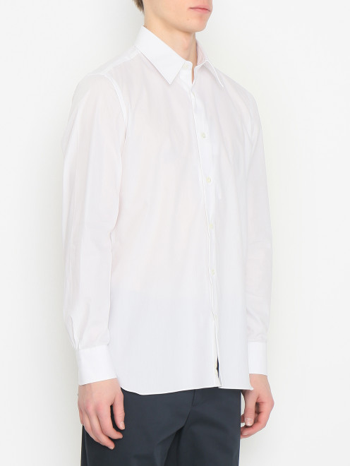Рубашка из хлопка приталенного кроя Giampaolo - МодельВерхНиз