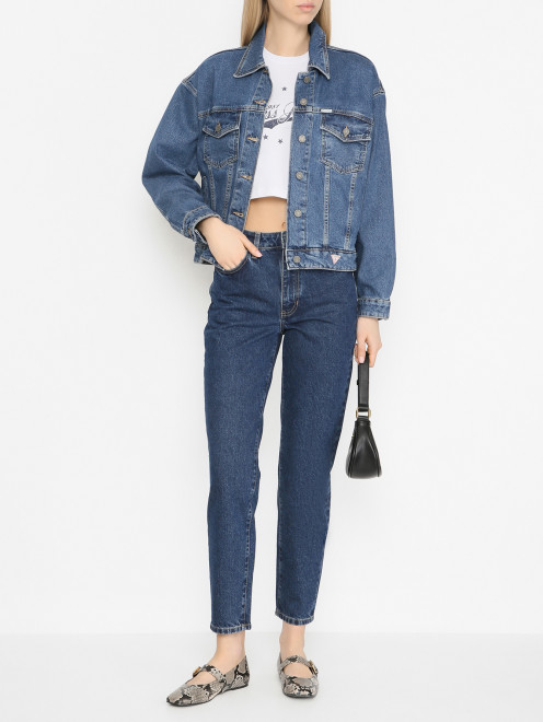 Джинсовая куртка в винтажном стиле Guess - МодельОбщийВид
