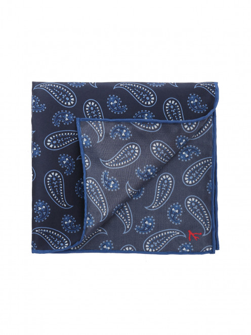 Карманный платок из шелка с узором "пейсли" Isaia - Общий вид