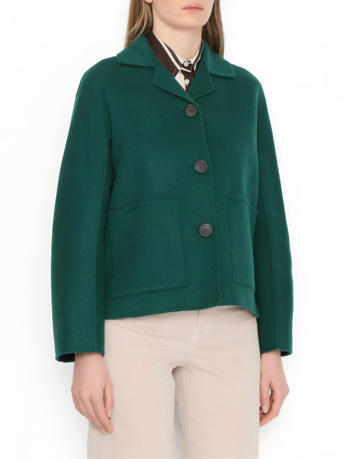 Полупальто из шерсти с карманами Weekend Max Mara - МодельВерхНиз