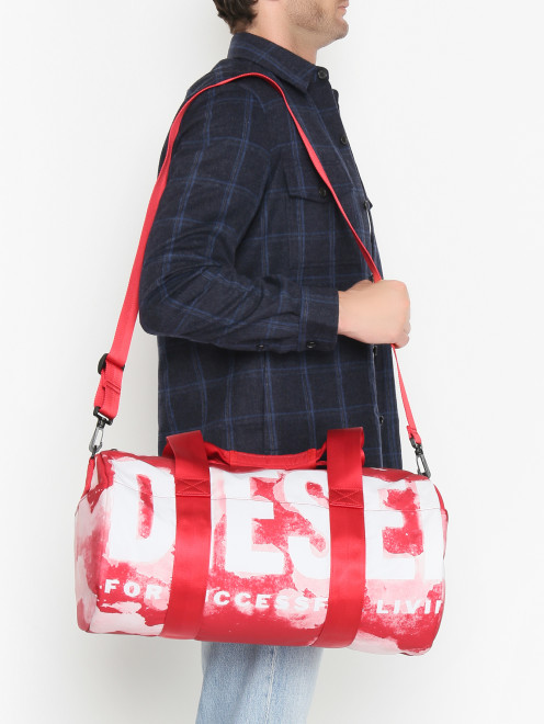 Сумка из текстиля с узором Diesel - МодельВерхНиз