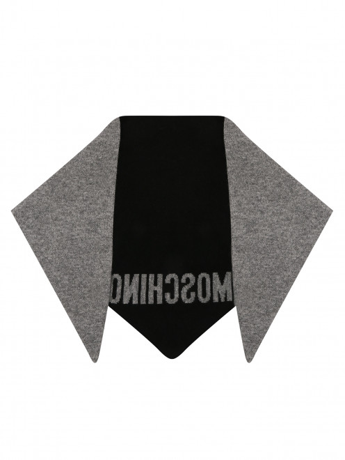 Платок-косынка из шерсти с логотипом Moschino - Общий вид