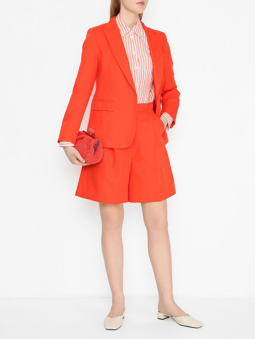 Жакет без подкладки из хлопка и льна Weekend Max Mara - МодельОбщийВид