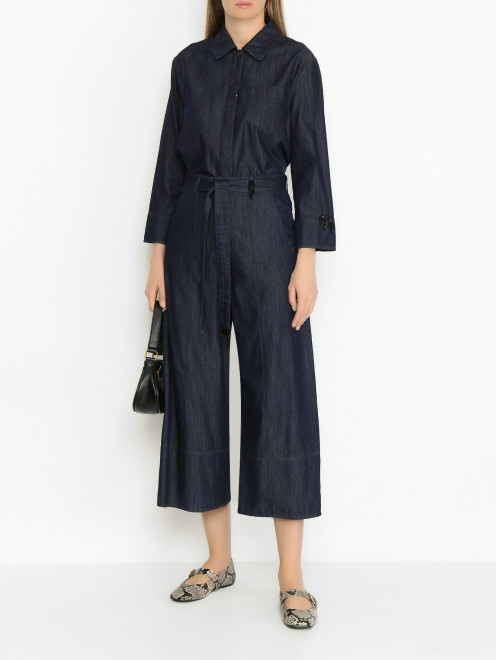 Укороченные брюки на высокой посадке Max Mara - МодельОбщийВид