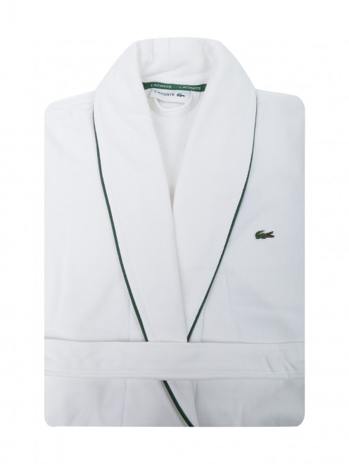 Халат из хлопка с яркой окантовкой Lacoste - Общий вид