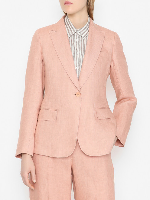 Льняной жакет без подкладки Weekend Max Mara - МодельВерхНиз