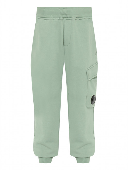 Трикотажные брюки-джоггеры с накладным карманом C.P. Company - Общий вид