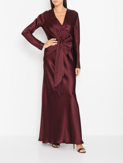Платье-макси с декоративной драпировкой Alberta Ferretti - МодельОбщийВид