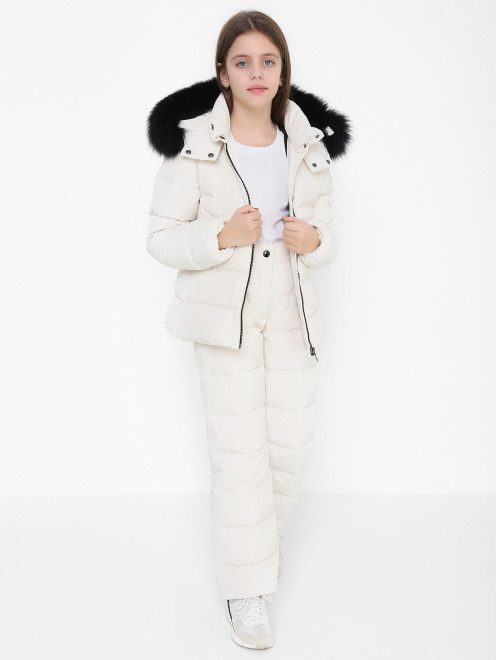 Утепленный костюм: куртка и полукомбинезон Moncler - МодельОбщийВид