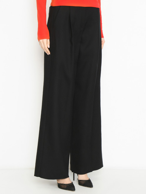 Брюки с защипами из хлопка Sportmax - МодельВерхНиз