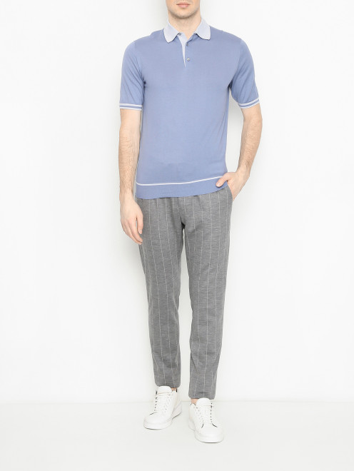 Джемпер из хлопка с воротом поло Doriani Cashmere - МодельОбщийВид