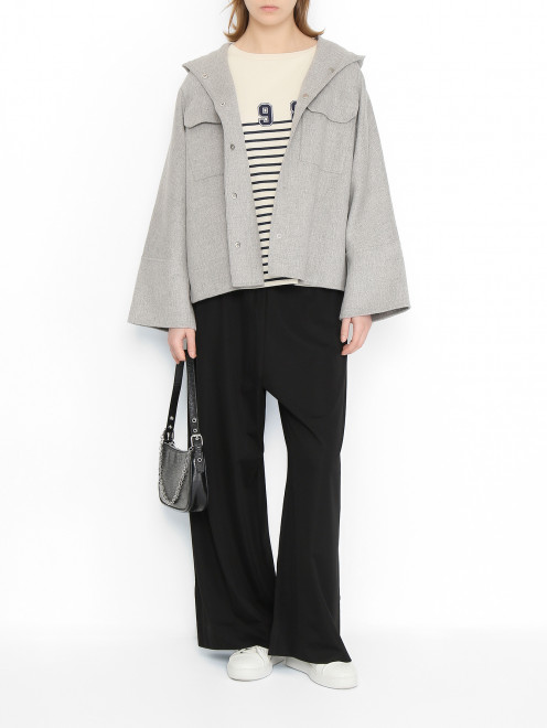 Полупальто из шерсти с карманами Weekend Max Mara - МодельОбщийВид