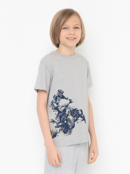 Хлопковая футболка с круглым вырезом Il Gufo - МодельВерхНиз