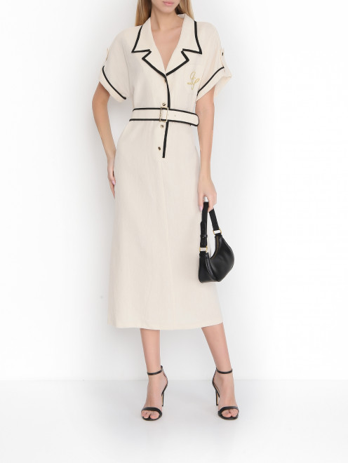 Платье с контрастной отделкой Luisa Spagnoli - МодельОбщийВид
