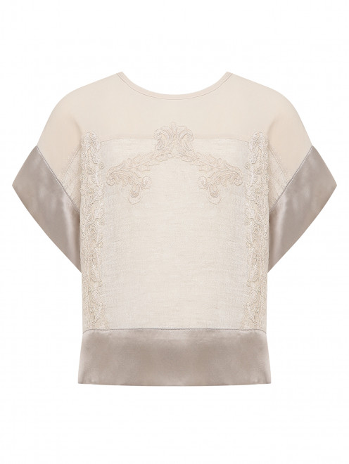 Блуза с вышивкой изо льна Maurizio - Общий вид