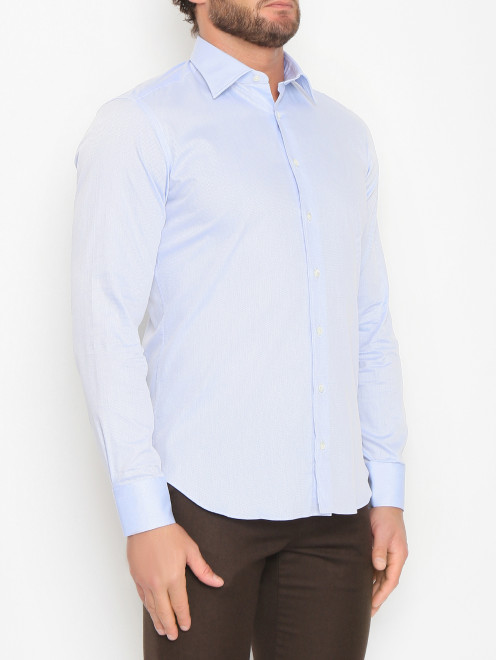 Рубашка из хлопка на пуговицах с узором Tombolini - МодельВерхНиз