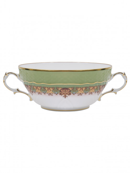 Чаша суповая с узором и золотой каймой Ginori 1735 - Общий вид