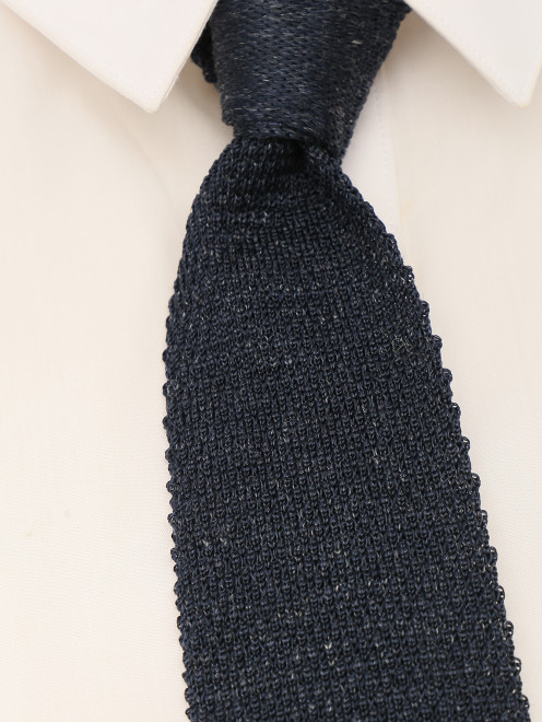 Трикотажный галстук из льна и шелка Eleventy - МодельОбщийВид