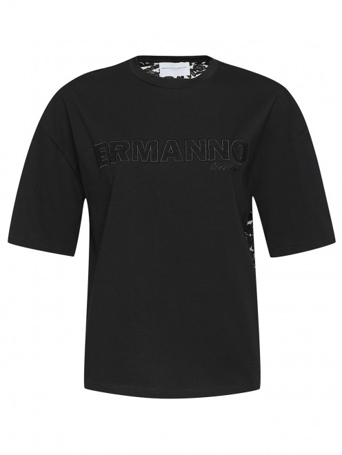 Футболка из хлопка с кружевом Ermanno Scervino Junior - Общий вид