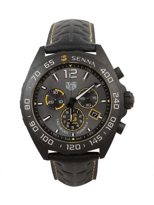 Часы кварцевые на ремне из телячьей кожи TAG Heuer - Общий вид
