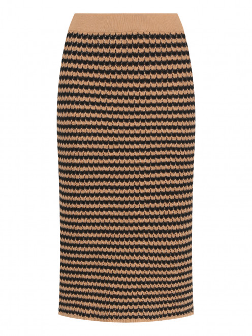 Трикотажная юбка из хлопка Weekend Max Mara - Общий вид