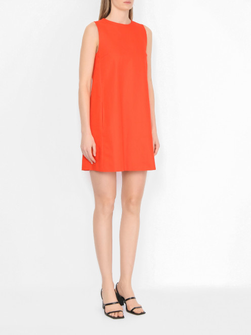 Платье-мини из смешанного хлопка Weekend Max Mara - МодельВерхНиз