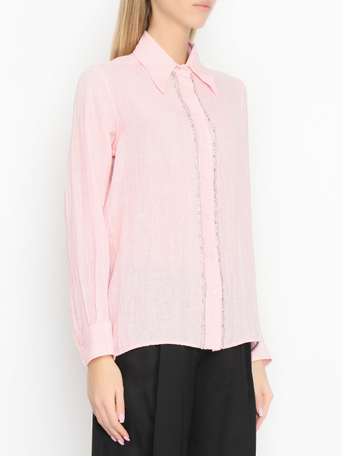 Блуза из льна со стразами N21 - МодельВерхНиз