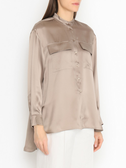Блуза из шелка с накладными карманами Max&Co - МодельВерхНиз