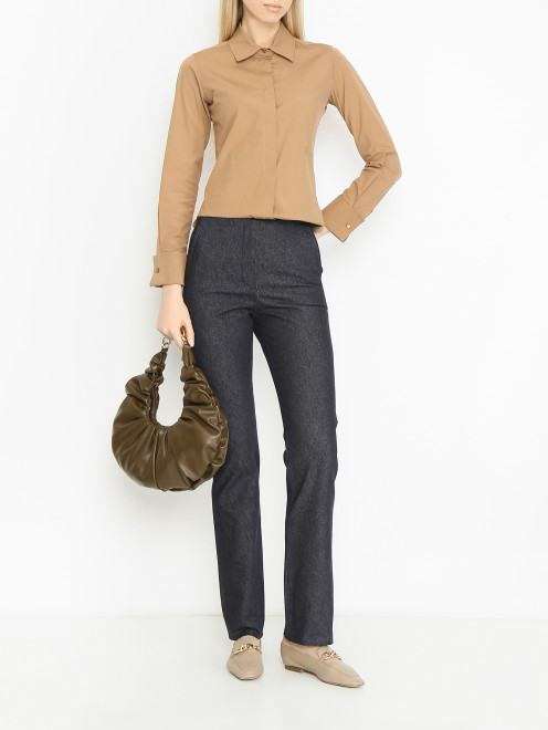 Брюки из плотного хлопка Max Mara - МодельОбщийВид