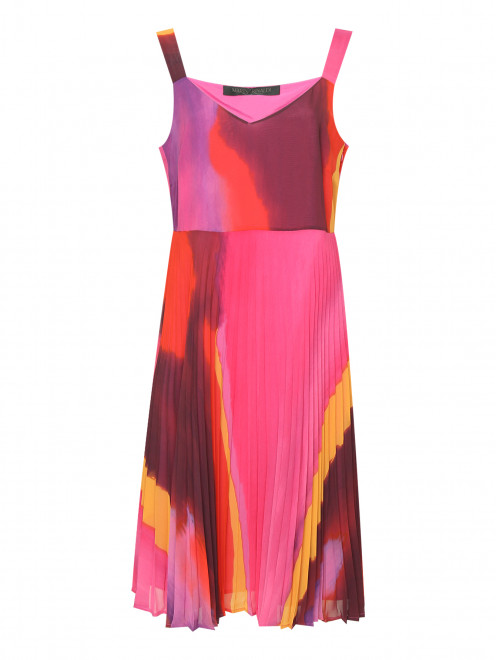 Платье на бретелях и с юбкой-гофре Marina Rinaldi - Общий вид
