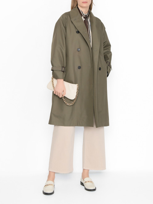 Двубортный плащ с поясом Weekend Max Mara - МодельОбщийВид