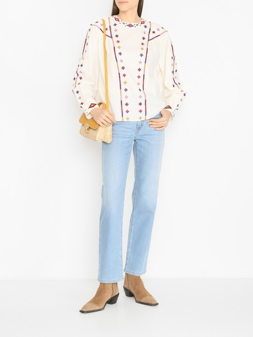 Блуза из хлопка с вышивкой Weekend Max Mara - МодельОбщийВид