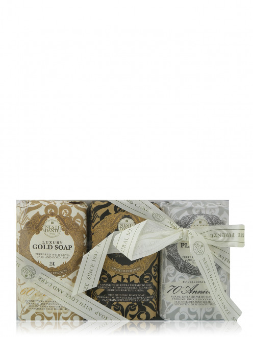 Набор мыла: Black Soap, Platinum Soap и Gold Soap, 3 шт*250 г Nesti Dante - Общий вид