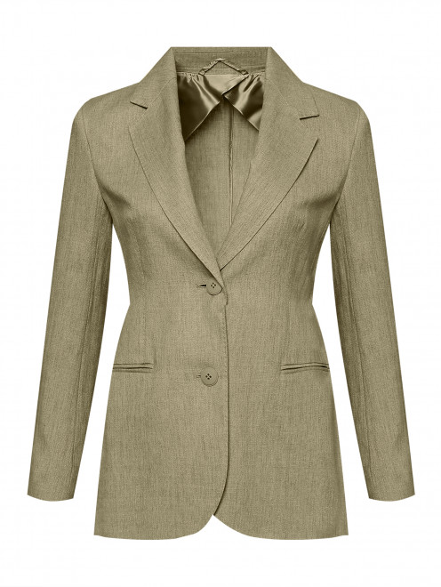 Однотонный жакет из льна Max Mara - Общий вид