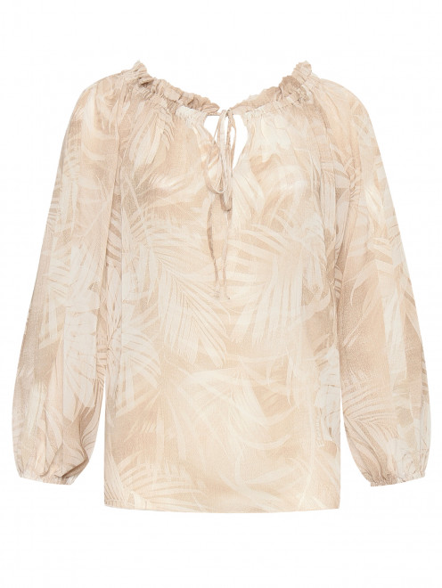 Блуза свободного кроя с узором  Ermanno Firenze - Общий вид