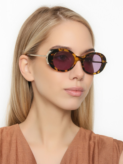 Овальные очки с металлическими дужками Max Mara - МодельОбщийВид