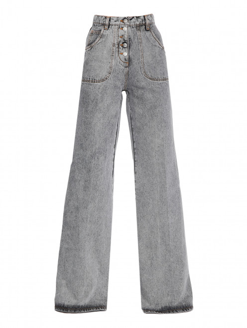 Широкие джинсы с контрастной отстрочкой Etro - Общий вид