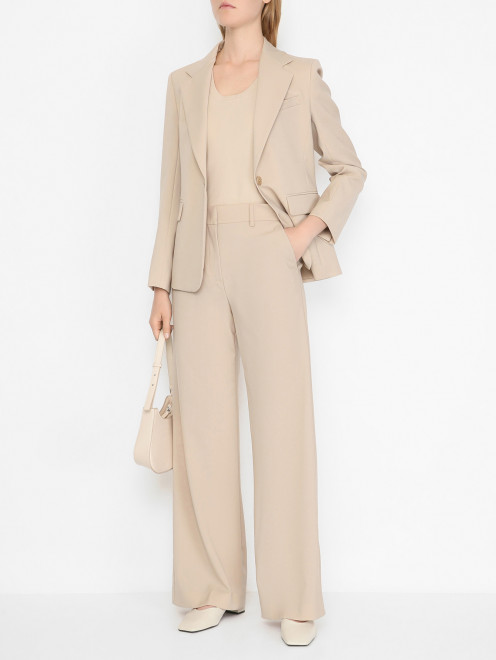 Прямые брюки из шерсти Weekend Max Mara - МодельОбщийВид