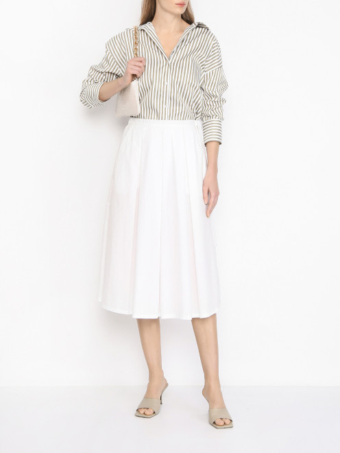 Юбка-миди из хлопка Weekend Max Mara - МодельОбщийВид