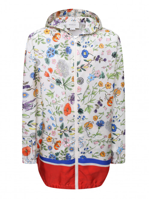 Куртка ветрозащитная с цветочным узором Gucci - Общий вид