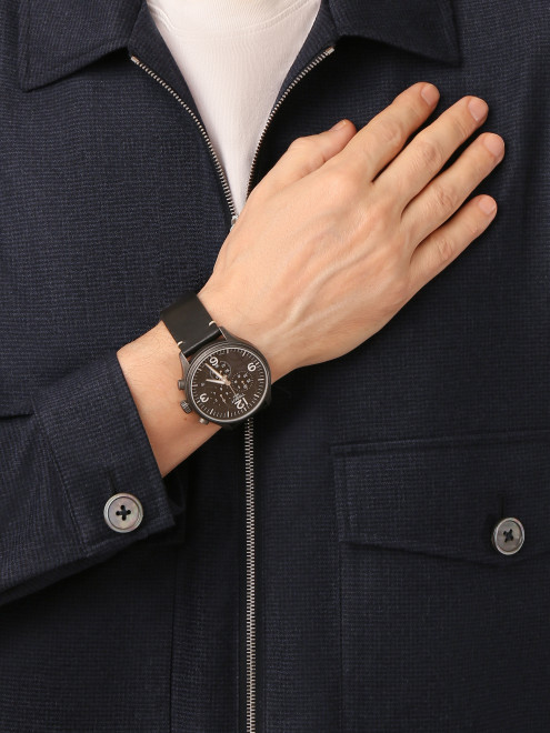 Часы кварцевые на ремне из телячьей кожи Tissot - МодельОбщийВид